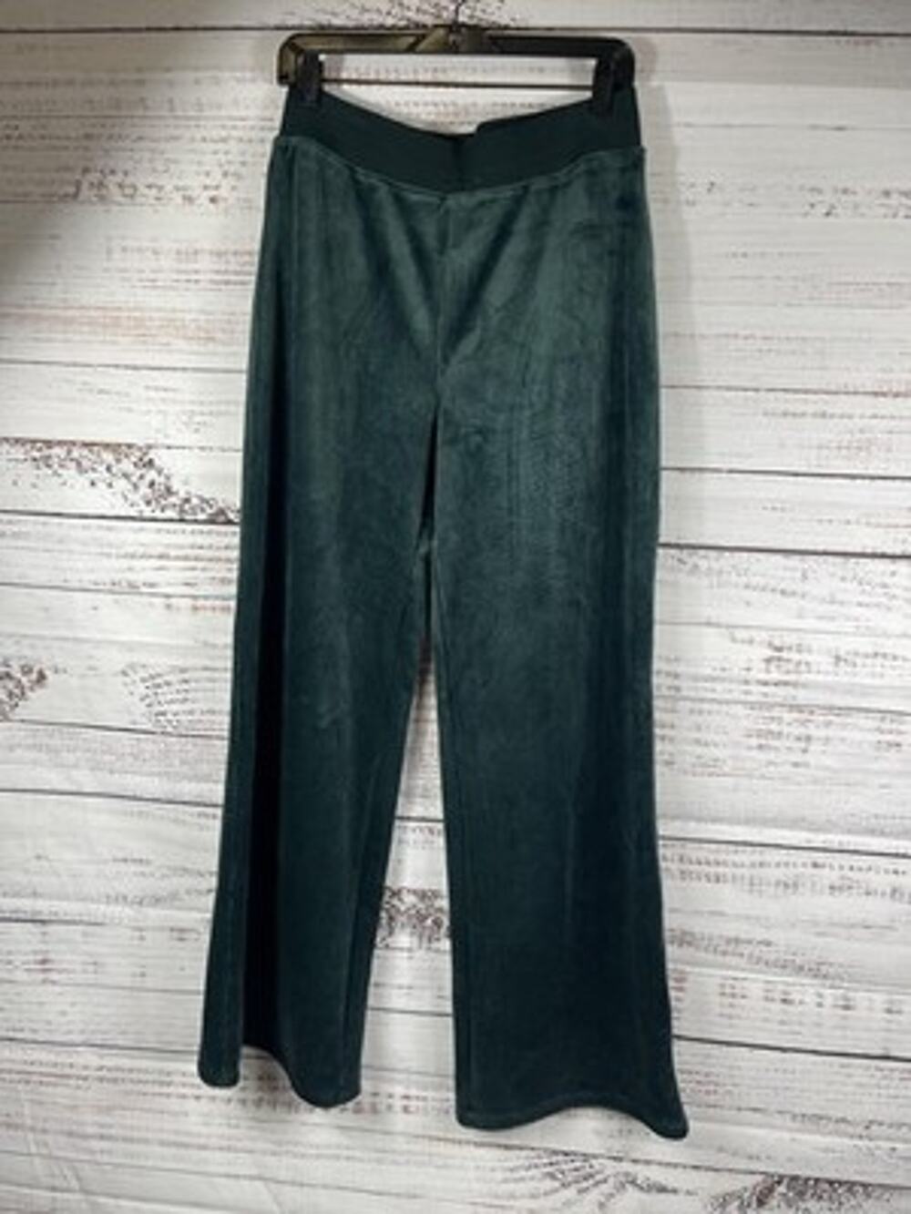 Marine Layer Sweatpants Womens Medium Green Velour Corduroy Wide Leg Pull On